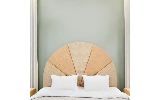 Cabecero Juvenil Semicircular Acolchado Rafia Achey