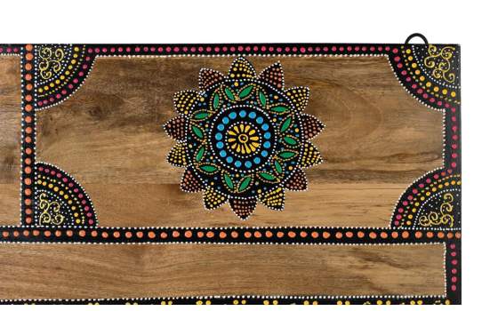 Cabecero Madera Mango Detalles Pintados a Mano Alpuin