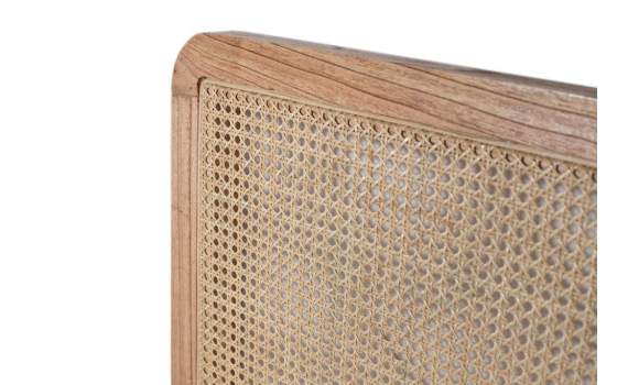 Cabecero Madera Rejilla Junco Para Colchon de 150 cm Talian