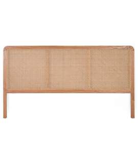Cabecero Madera y Rejilla Junco Para Colchon de 135 cm Talian