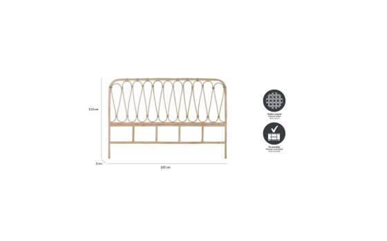 Cabecero Matrimonio Rattan Natural Serie Surat