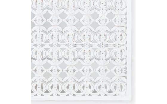 Cabecero Matrimonio Tallado Formato Mandala Blanco Serie Airats