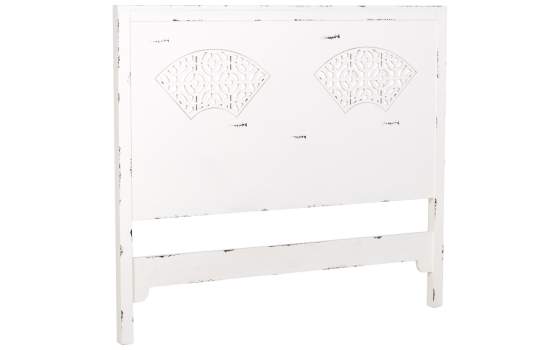 Cabecero Oriental Blanco Desgastada Cama 135 Makalu