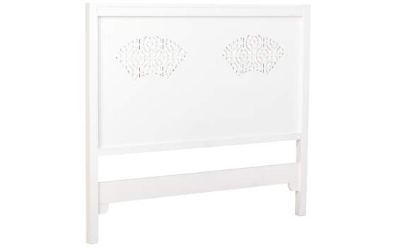 Cabecero Oriental Blanco Desgastada Cama 135 Makalu