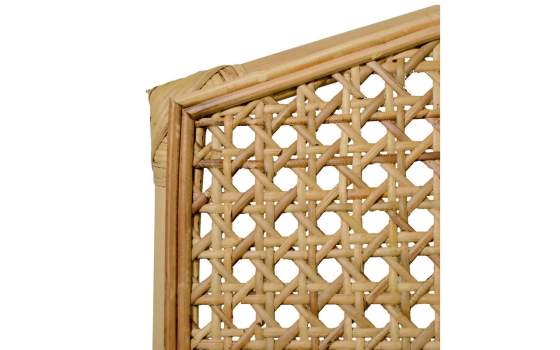 Cabecero Rattan Natural y Rejilla Cama de 150 Serie Arcosk