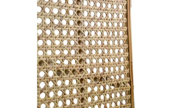 Cabecero Rattan Natural y Rejilla Cama de 150 Serie Arcosk