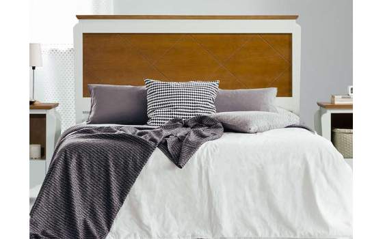Cabecero Rombo Actual Madera Bicolor Serie Dormitorio Praga