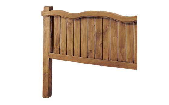 Cabecero Rustico Ondulado Camas 90 a 180 Madera Envejecida
