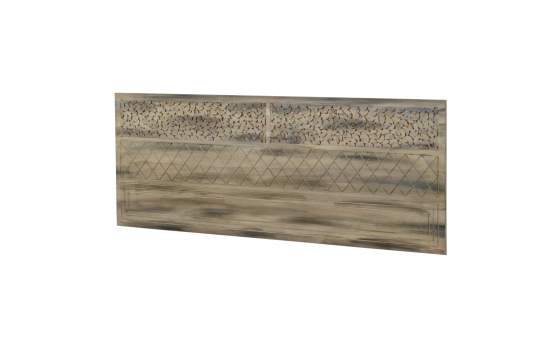 Cabecero Tallado Cama 135 cm Rustico Actual Serie Alamos