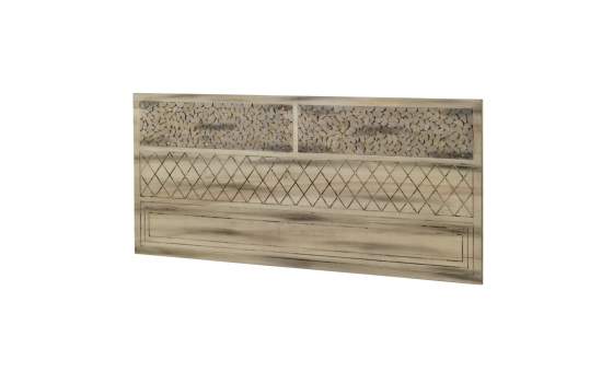 Cabecero Tallado Cama 150 cm Rustico Actual Serie Alamos