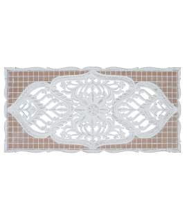 Cabecero Tallado Formato Mandala Blanco Lavado Serie Airats