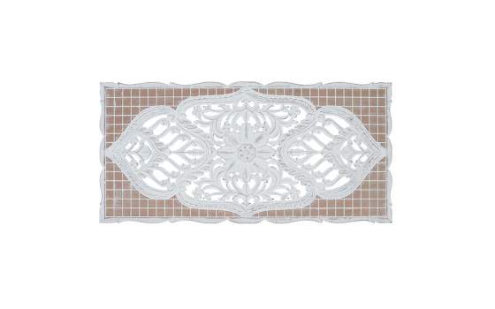 Cabecero Tallado Formato Mandala Blanco Lavado Serie Airats