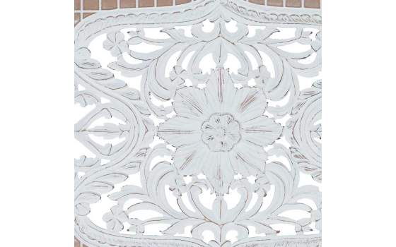 Cabecero Tallado Formato Mandala Blanco Lavado Serie Airats