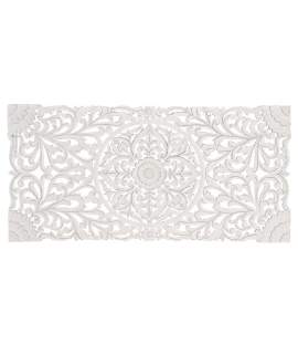 Cabecero Tallado Formato Mandala Blanco - Serie Airats