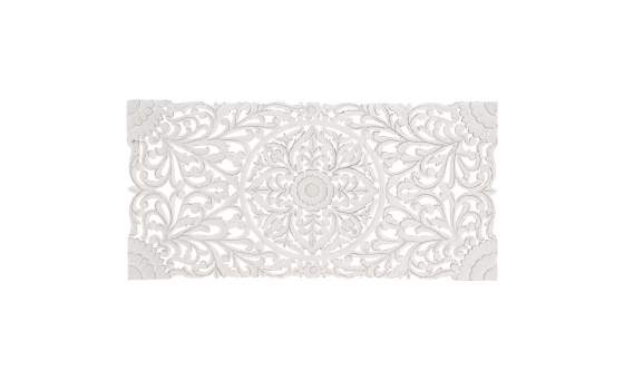 Cabecero Tallado Formato Mandala Blanco - Serie Airats