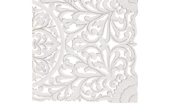 Cabecero Tallado Formato Mandala Blanco - Serie Airats