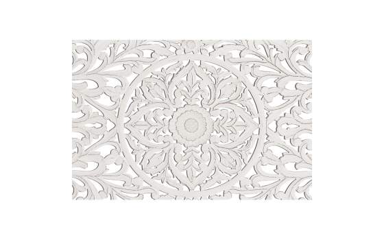 Cabecero Tallado Formato Mandala Blanco - Serie Airats