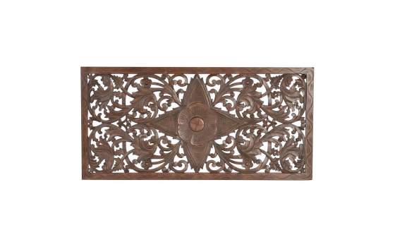 Cabecero Tallado Formato Mandala Marron - Serie Airats