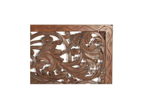 Cabecero Tallado Formato Mandala Marron - Serie Airats