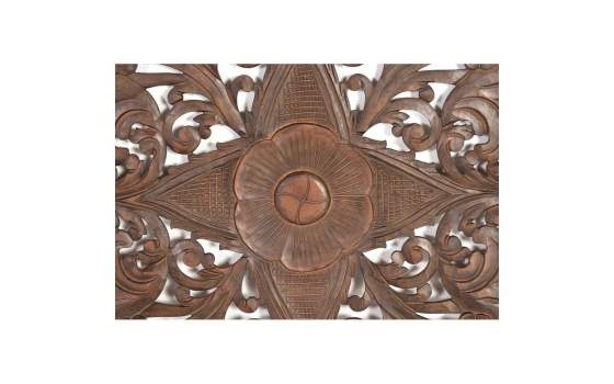 Cabecero Tallado Formato Mandala Marron - Serie Airats