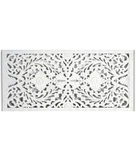 Cabecero Tallado Mandala Oriental de 160 Blanco - Serie Adebas