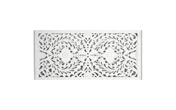 Cabecero Tallado Mandala Oriental de 160 Blanco - Serie Adebas