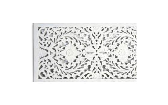 Cabecero Tallado Mandala Oriental de 160 Blanco - Serie Adebas