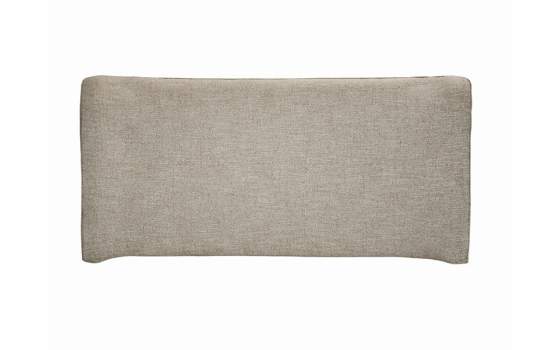 Cabecero Tapizado Borde Redondeado Beige Serie Ademal