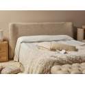 Cabecero Tapizado Borde Redondeado Beige Serie Ademal