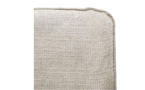 Cabecero Tapizado Borde Redondeado Beige Serie Ademal