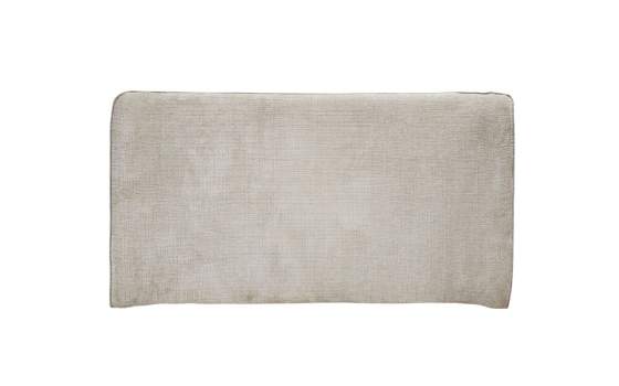 Cabecero Tapizado Borde Redondeado Jaspeado Beige Ademal