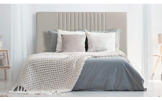 Cabecero Tapizado Lineas 5 Tamaños Linen-Core Serie Abota