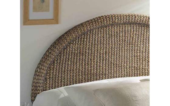 Cabecero Tejido de Anea Natural Color Nogal