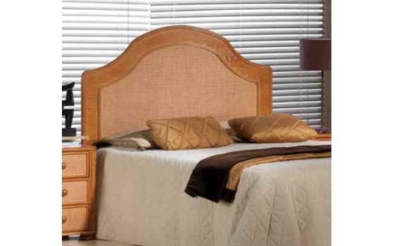Cabecero Tejido de Rattan y Madera