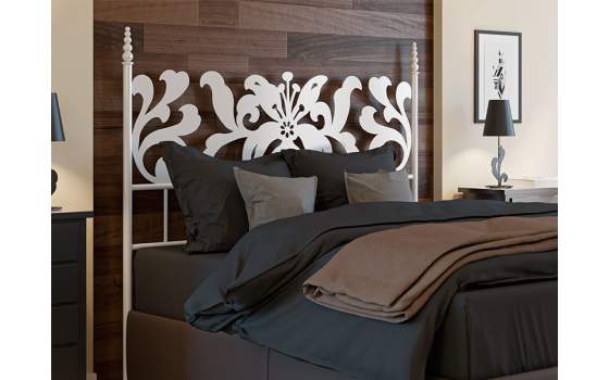 Cabezal de Acero Moderno Juvenil y Matrimonio Con Postes Alexia
