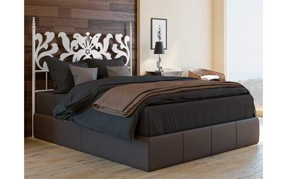 Cabezal de Acero Moderno Juvenil y Matrimonio Con Postes Alexia