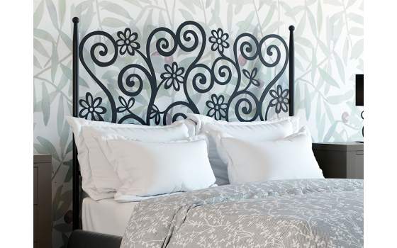 Cabezal de Acero Moderno Juvenil y Matrimonio Con Postes Isaura