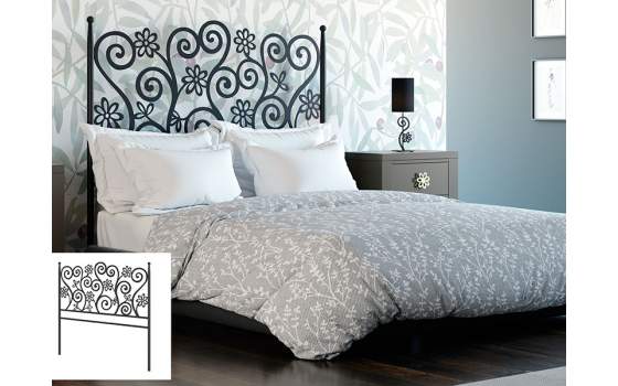 Cabezal de Acero Moderno Juvenil y Matrimonio Con Postes Isaura