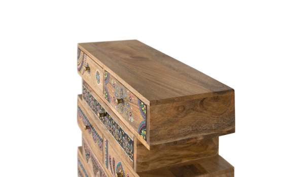Cajonera Madera de Mango Detalles Artesanales Alpuin