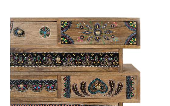 Cajonera Madera de Mango Detalles Artesanales Alpuin