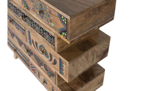 Cajonera Madera de Mango Detalles Artesanales Alpuin