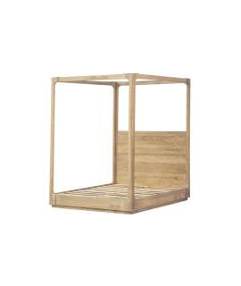 Cama Balinesa Colchon de 160 Madera Mango Natural Serie Felo