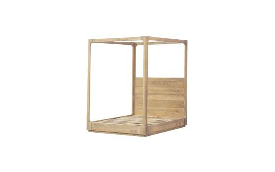 Cama Balinesa Colchon de 160 Madera Mango Natural Serie Felo