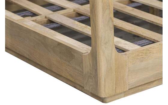 Cama Balinesa Colchon de 160 Madera Mango Natural Serie Felo