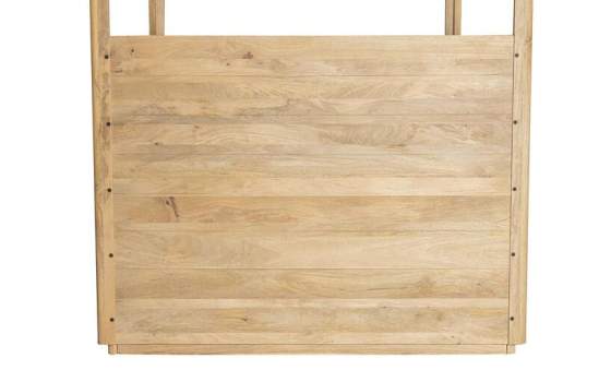 Cama Balinesa Colchon de 160 Madera Mango Natural Serie Felo