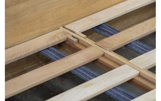 Cama Balinesa Colchon de 180 Madera Mango Natural Serie Felo