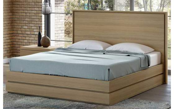 Cama Completa 2 Tamaños Roble Areka