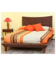 Cama Completa Artesanal de Rattan Madera
