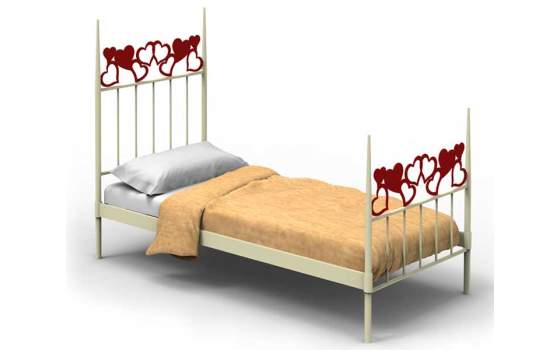 Cama Con Piecero 2 Colores de Forja Cuore