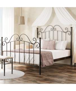 Cama de Forja Clasica con Postes Roma